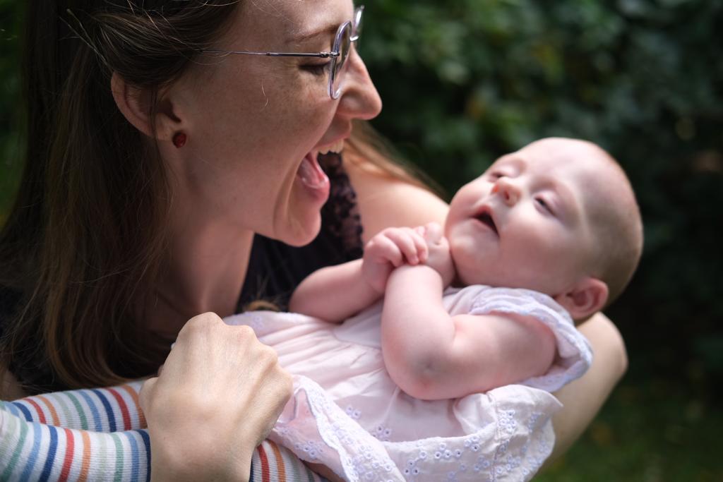 Mom and Eloise on her 6 month birthday